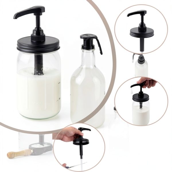 Mason Jar Syrup Dispenser GMJYAN BPA Free Pump-3