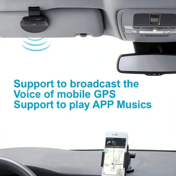Jopwkuin Bluetooth Car Speakerphone Hands Free-4