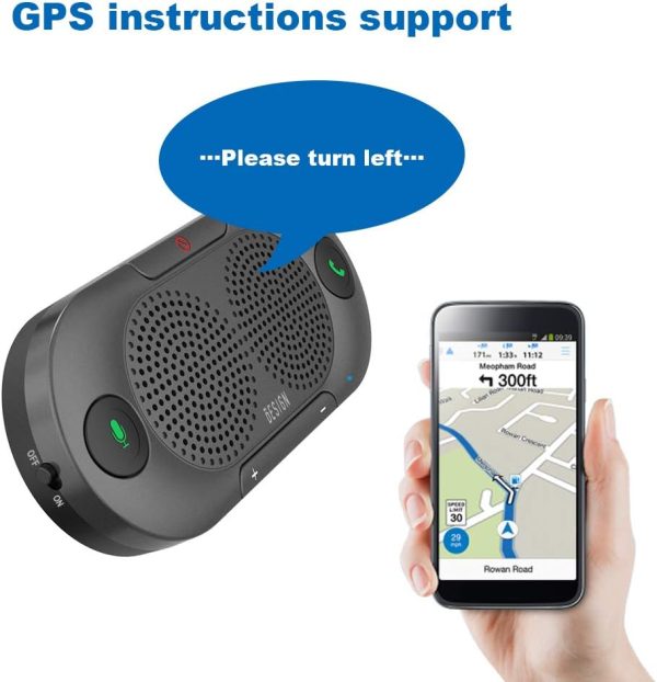 Bluetooth Car Kit BESIGN Metal Gray HandsFree-5