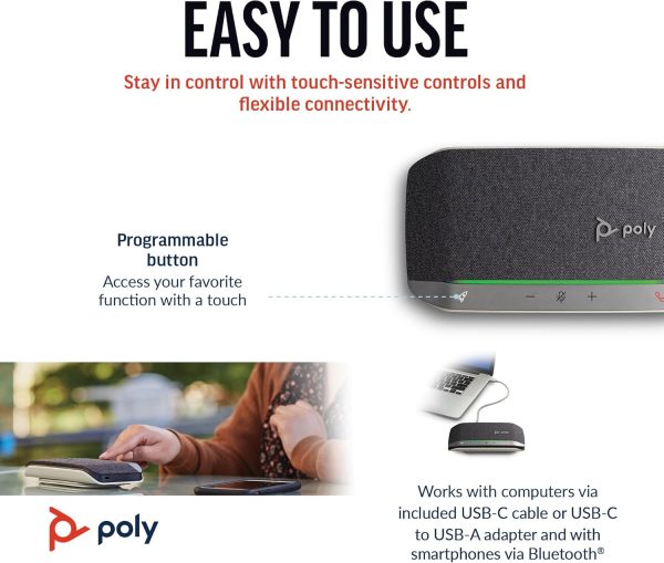 Poly Sync 20 Bluetooth Speakerphone for Computers-4