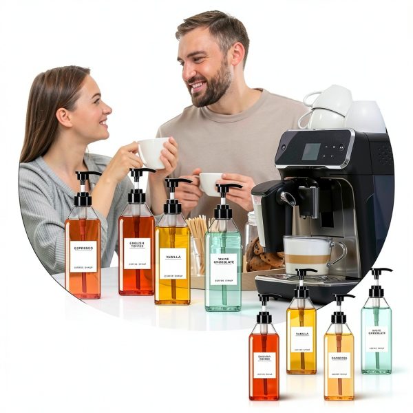 Nuogo PET Coffee Syrup Dispenser with Pump-2