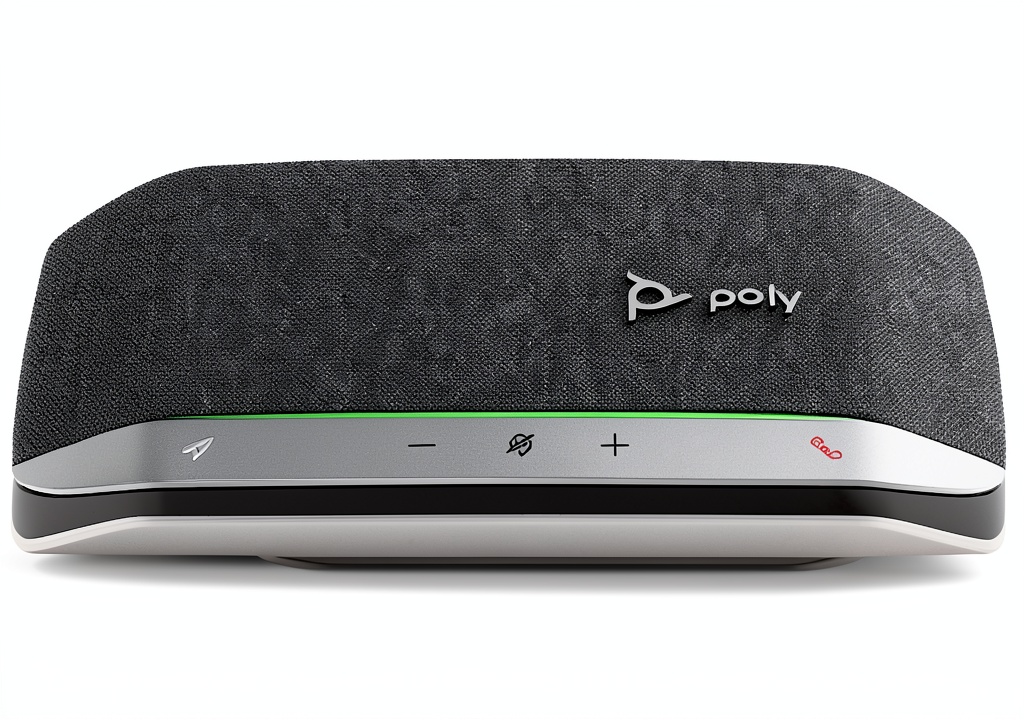 Installing Poly Sync 20 Portable Speakerphone Plastic Design on a wooden desk