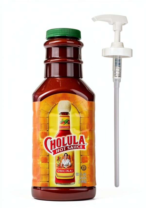 Cholula Manual Pump Dispenser White Plastic-1