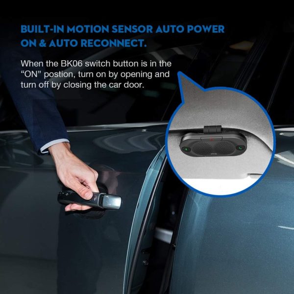 Bluetooth Car Kit BESIGN Metal Gray HandsFree-3