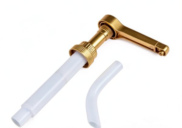 Gold Plastic Coffee Syrup Dispenser by Good Times Coffee Co.-1