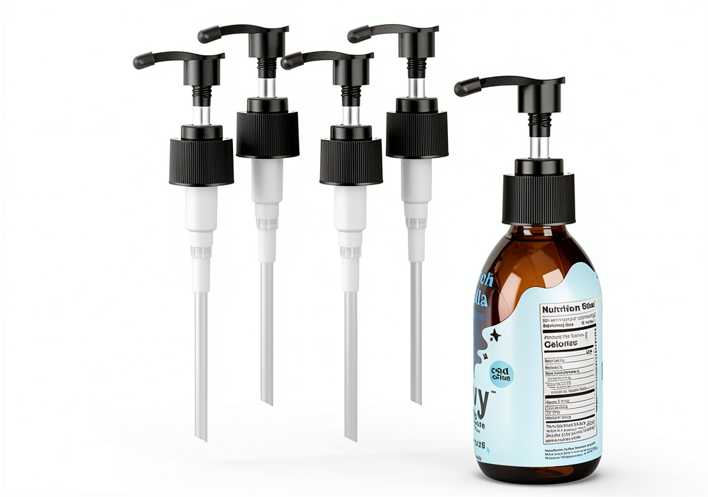 Oxyooh coffee syrup dispenser in use