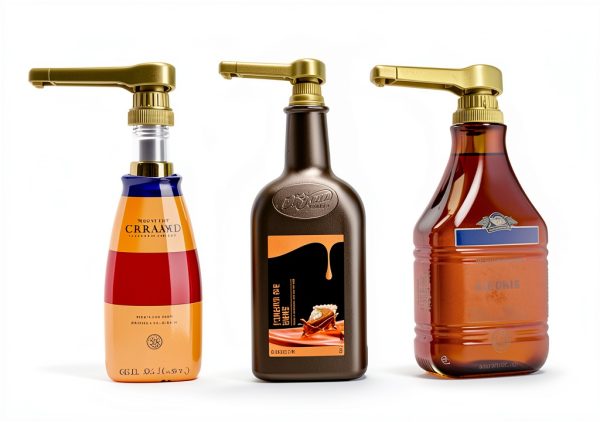 POFFYA Gold Plastic Sauce Pumps for Commercial Use-1