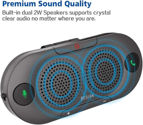 Bluetooth Car Kit BESIGN Metal Gray HandsFree-1