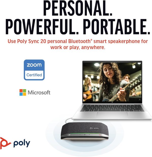 Poly Sync 20 Bluetooth Speakerphone for Computers-1