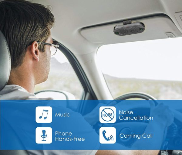 Bluetooth Car Kit BESIGN Metal Gray HandsFree-6