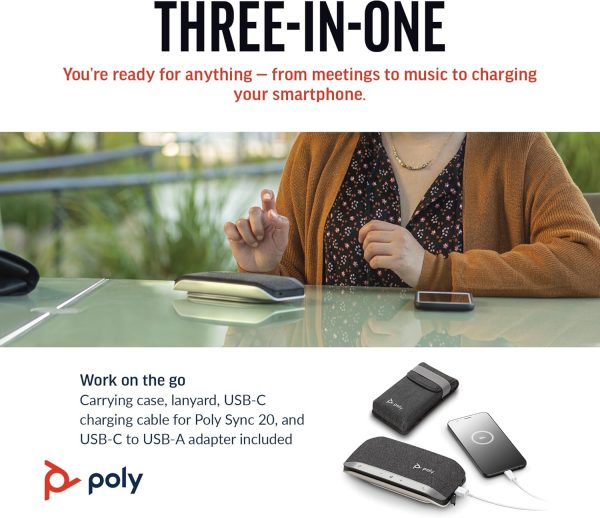 Poly Sync 20 Bluetooth Speakerphone for Computers-3