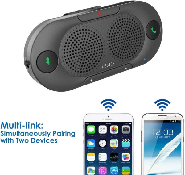 Bluetooth Car Kit BESIGN Metal Gray HandsFree-4