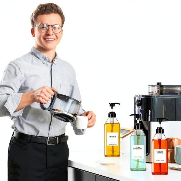 Nuogo PET Coffee Syrup Dispenser with Pump-6