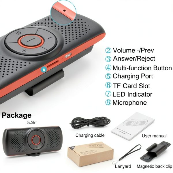 Skybess Bluetooth Car Speakerphone Handsfree-7