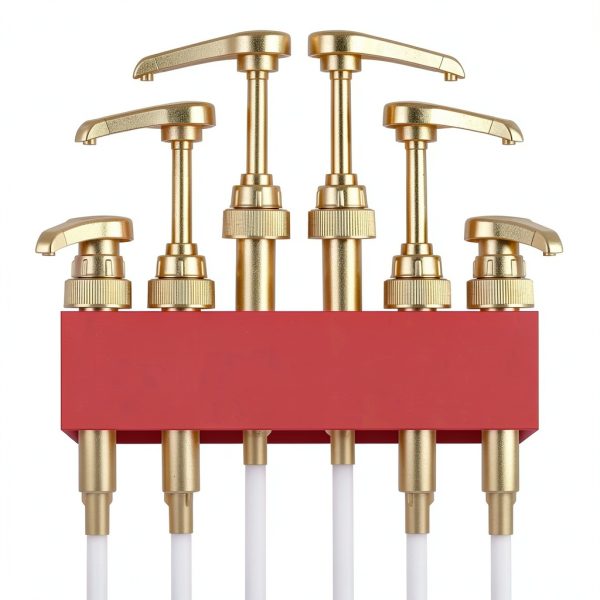 Gold Kinfira Syrup Pump Cylindrical Design-0